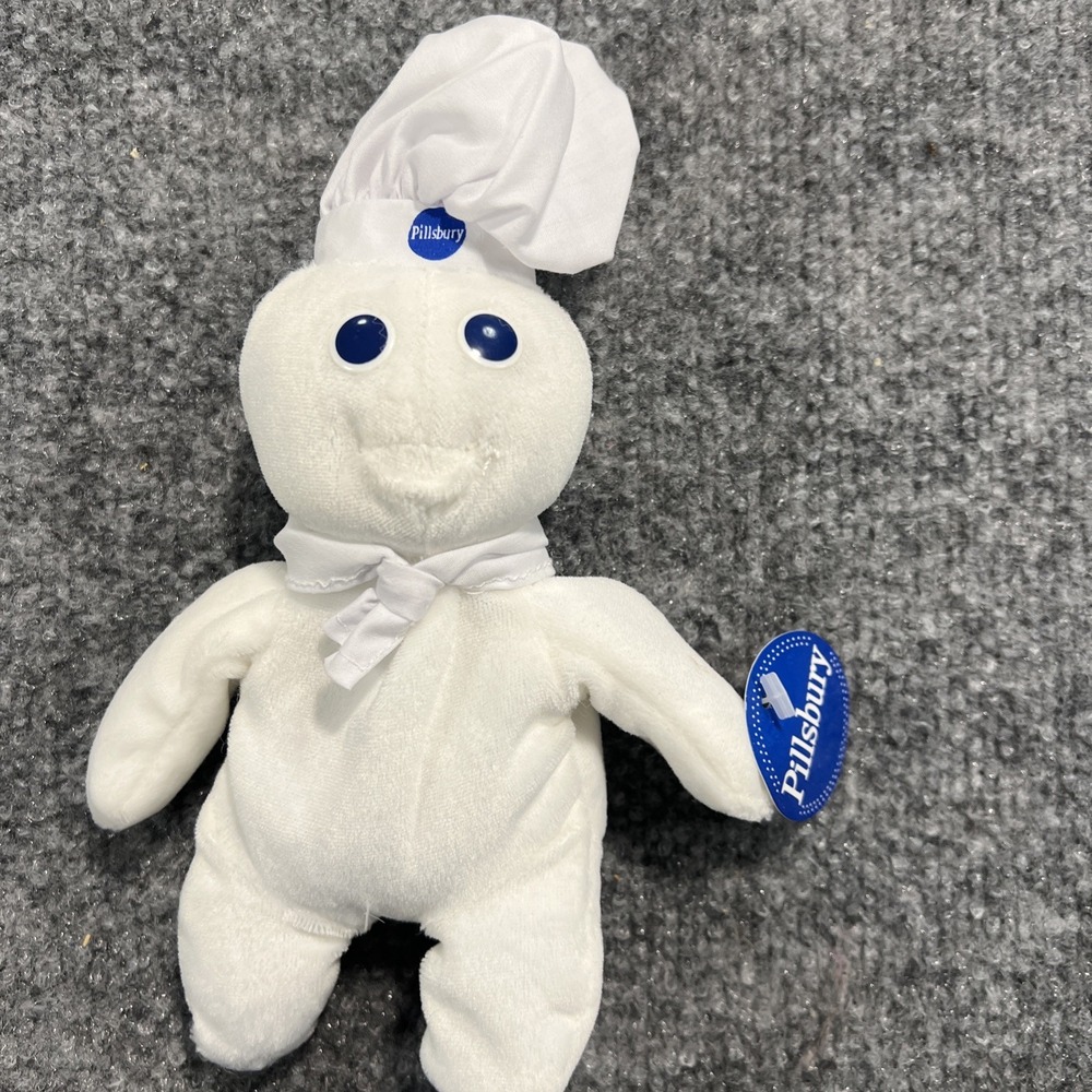 Vintage 1997 Pillsbury Doughboy Beanbag Plush by Dakin 8" with Tags